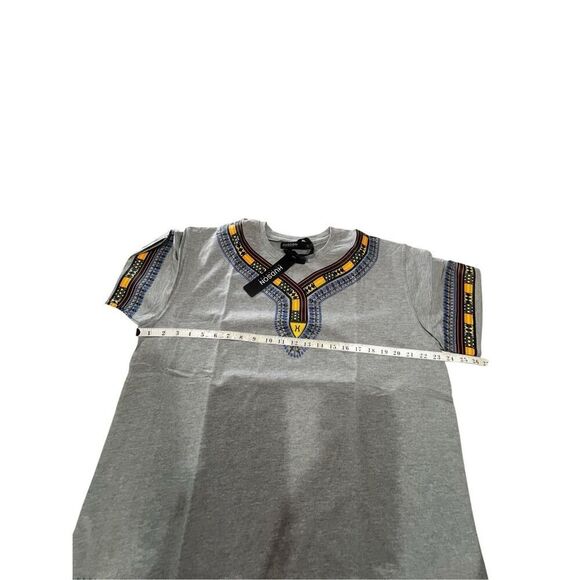 Hudson Unisex Aztec  Heather Gray Tee Shirt Sz XXL NWT - Picture 4 of 7